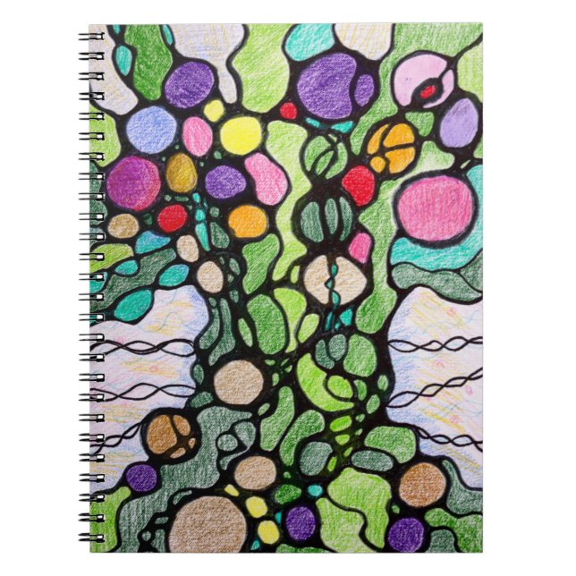Carnet Arbre de vie coloré florissant et fruitier (Devant)