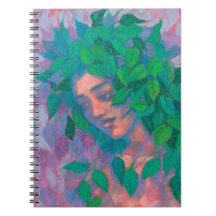 Carnet Arbre Dryad Spirit Vert Feuilles Surreal Imaginair