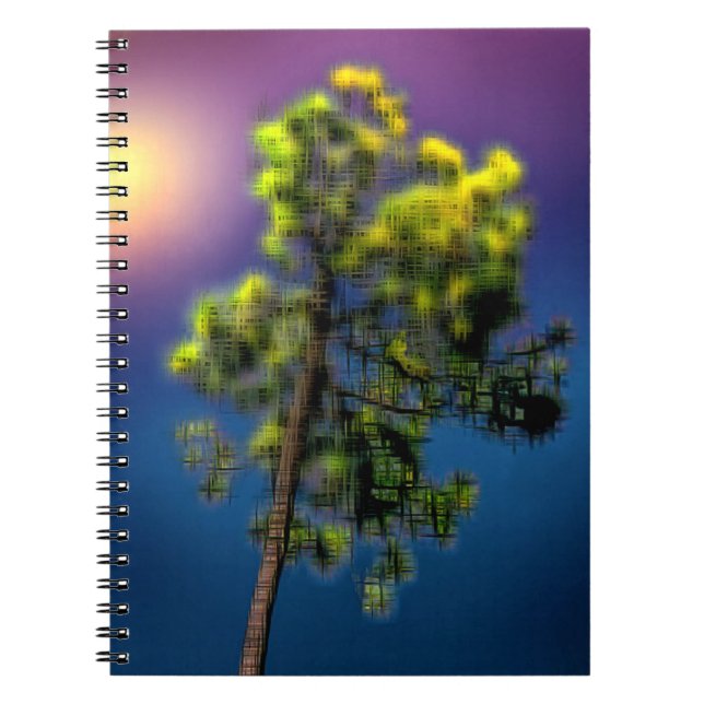 Carnet Arbre effet numérique de style "impression" (Devant)