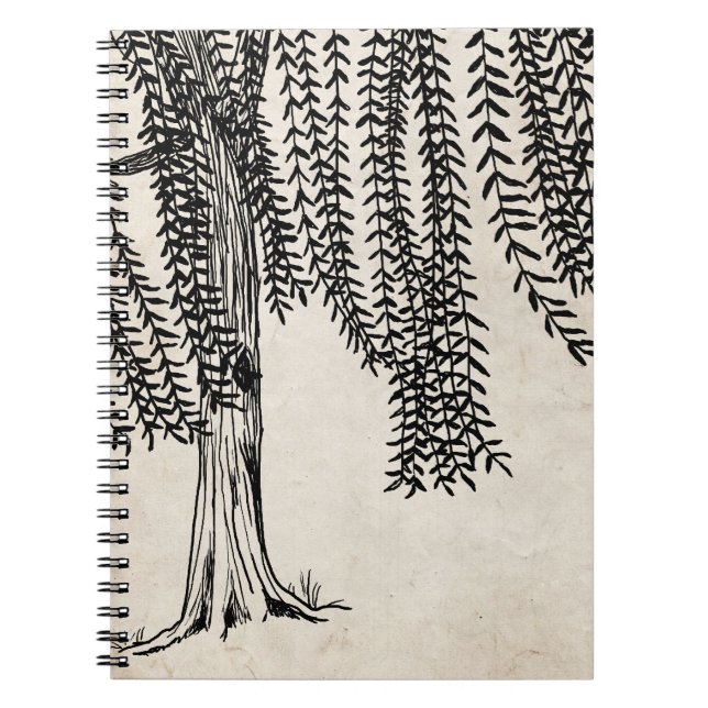 Carnet Arbre Vintage à percussion noire (Devant)