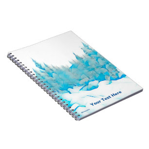 Carnet Arbres bleus neigeux