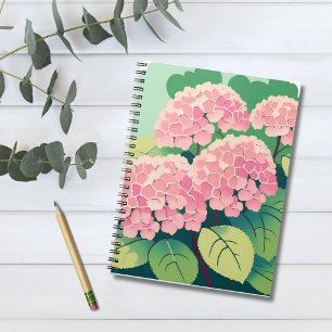 Carnet Arbuste d'hortensia rose
