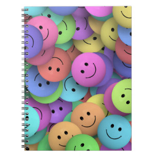 Carnet Arc-en-ciel de couleurs heureux visages