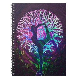 Carnet Arc-en-ciel de paix d'arbre de yoga