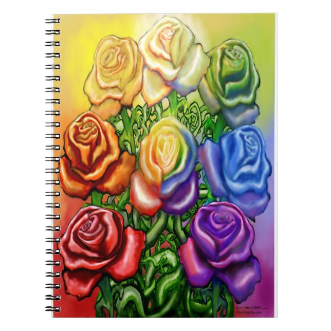 Carnet Arc-en-ciel de Rose (Devant)