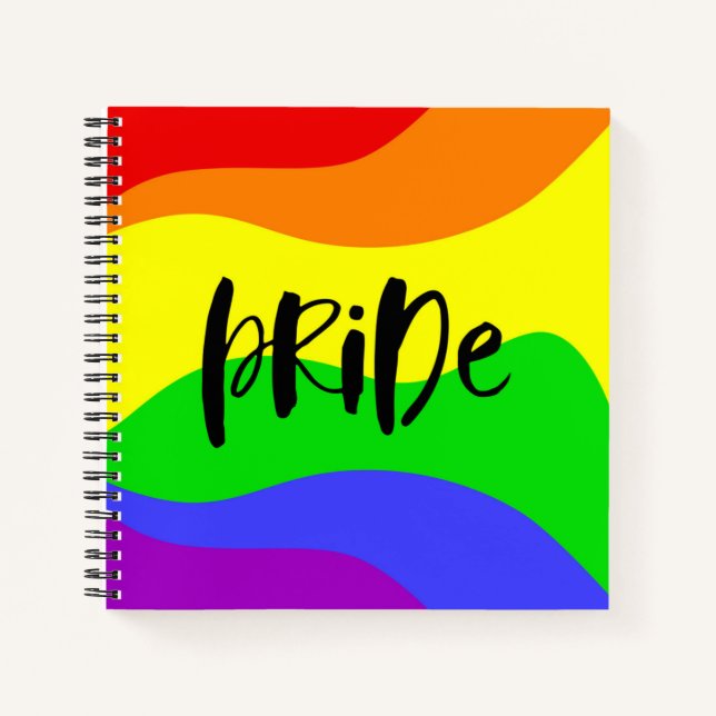 Carnet Arc-en-ciel moderne Pride (Devant)