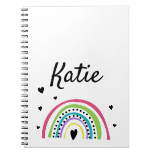 Carnet Arc en ciel Petit Coeur fille Spiral Photo Noteboo