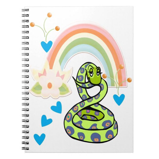 Carnet arc-en-ciel serpent (Devant)
