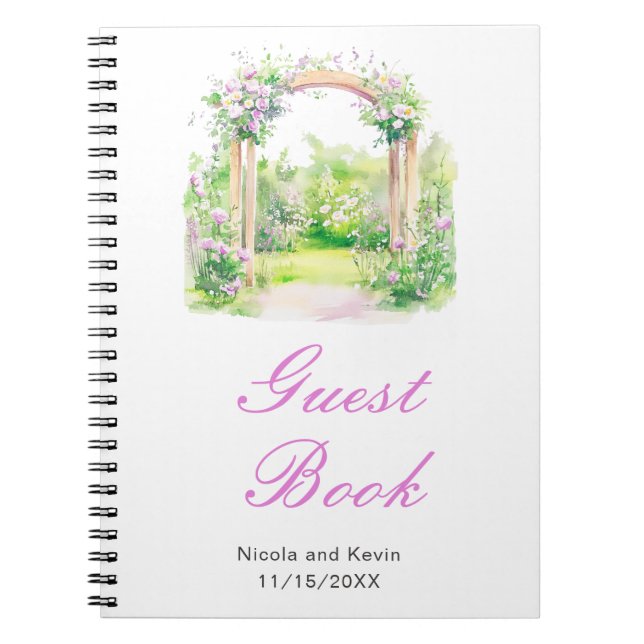 Carnet Arc Mariage floral de printemps (Devant)