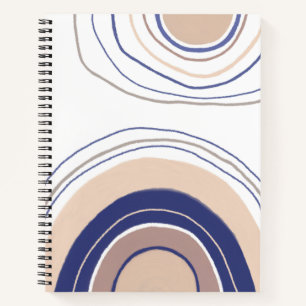 Carnet Arches Boho Abstraites - Bleu et Beige