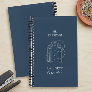 Carnet Architecte d'esprits joyeux Enseignant personnalis