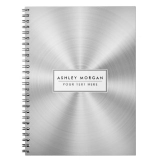 Carnet Argent brillant métallique de Faux élégant