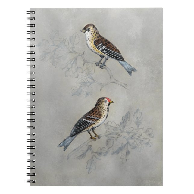 Carnet Argent | Deux oiseaux (Devant)