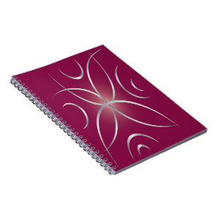 Carnet Argent sur magenta