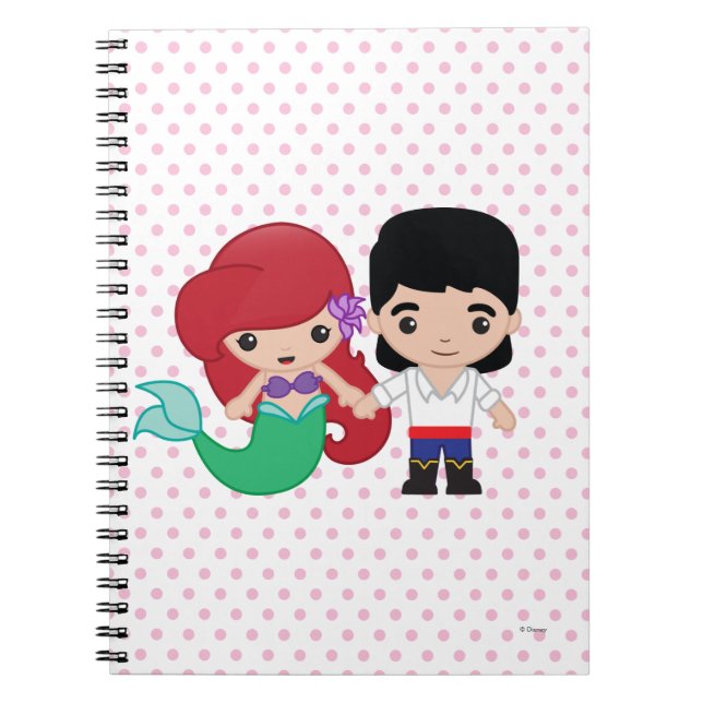 Carnet Ariel et le prince Eric Emoji (Devant)