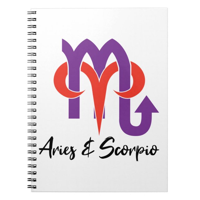 Carnet Aries et Scorpio Couples Horoscope Zodiac (Devant)
