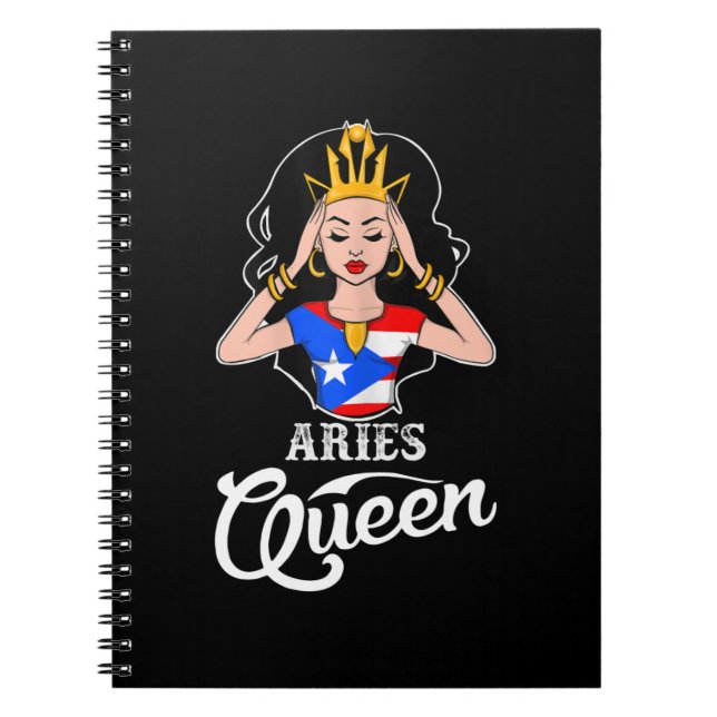 Carnet Aries Queen Porto Rico Anniversaire Pour Les Femme (Devant)