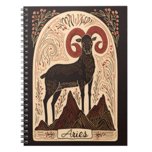 Carnet Aries Zodiac Céleste Art