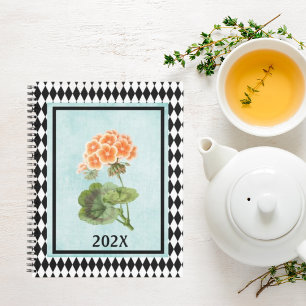 Carnet Arlequin Arlequin encadré Geranium Botanical Garde