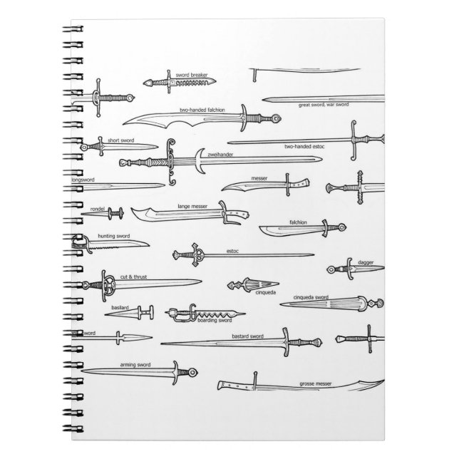 Carnet Armes à épées et armes médiévales (Devant)