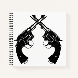 Carnet Armes à feu Vintages en noir