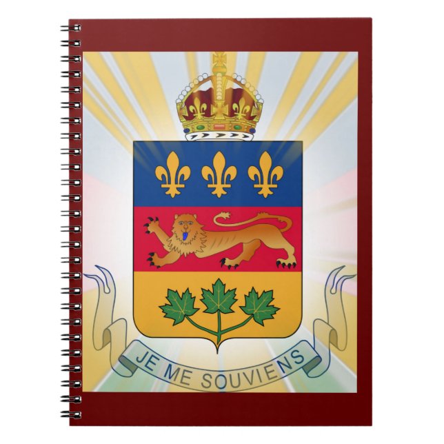 Carnet Armoiries du Québec (Devant)