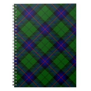 Carnet Armstrong tartan bleu et vert plaid