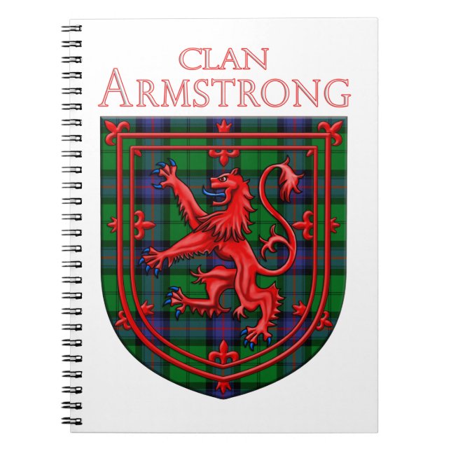 Carnet Armstrong Tartan Scottish Plaid Lion Rampant (Devant)