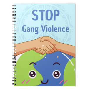 Carnet Arrêtez la poignée de main de la violence des gang