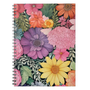 Carnet Arrière - plan à fleurs de printemps.