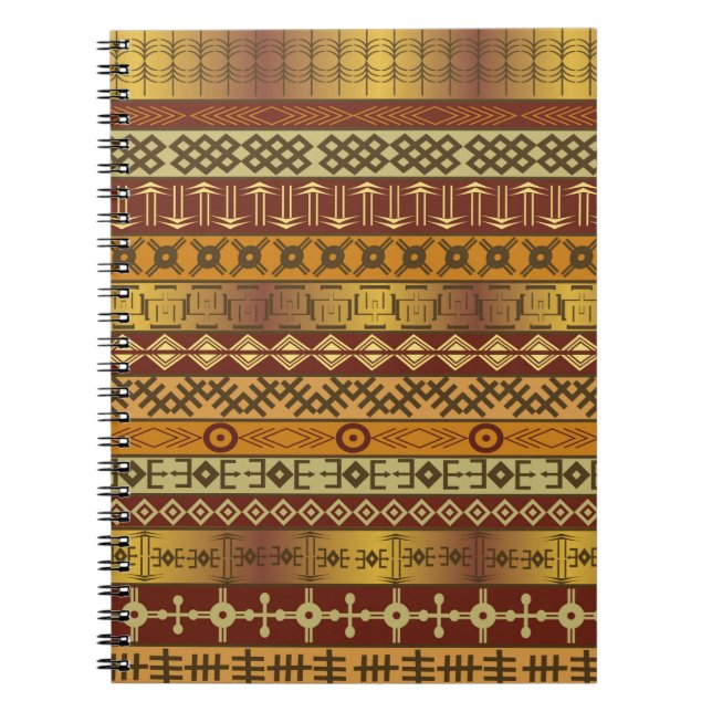 Carnet Arrière - plan à motifs ethniques africains (Devant)