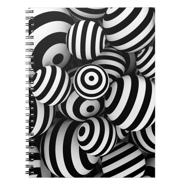 Carnet Arrière - plan abstrait blanc avec boules et lin n (Devant)