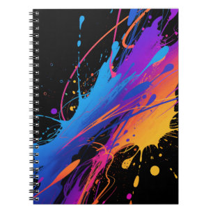 Carnet Arrière - plan Abstrait de peinture colorée
