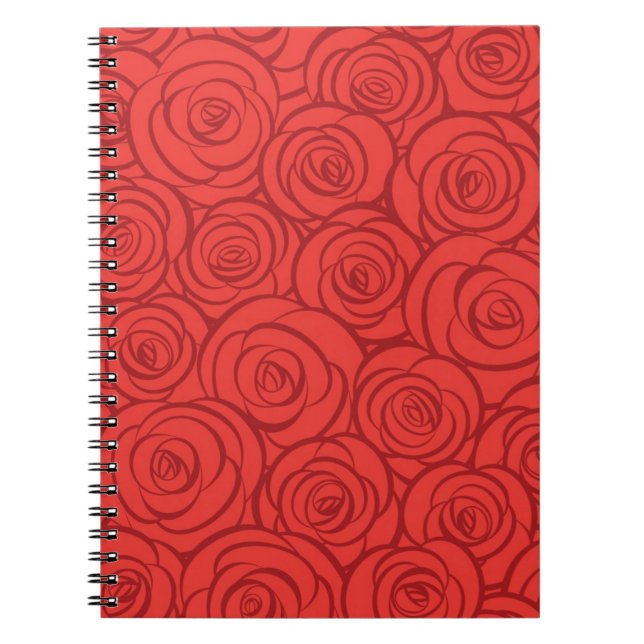 Carnet Arrière - plan abstrait de roses rouges (Devant)