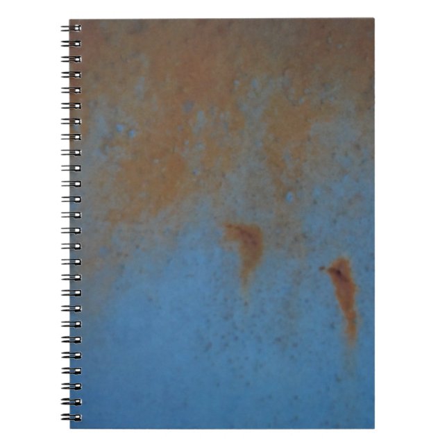 Carnet Arrière - plan bleu rouillé (Devant)