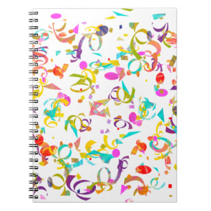 Carnet Arrière - plan coloré de lancer de confettis