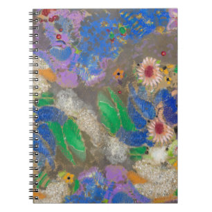 Carnet Arrière - plan de fleurs abstrait d'Odilon Redon.