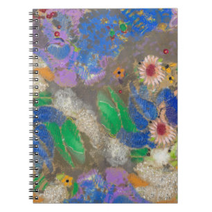 Carnet Arrière - plan de fleurs abstrait d'Odilon Redon.