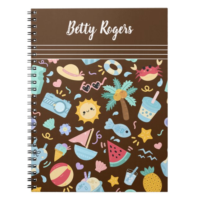 Carnet arrière-plan de modèle continu été (Devant)