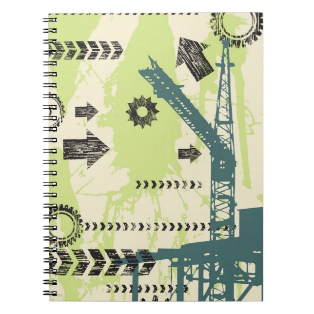 Carnet Arrière - plan de pointe abstrait (Devant)