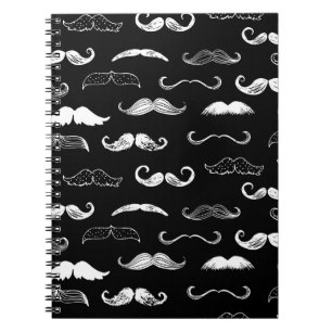 Carnet Arrière - plan de répétition noir et blanc Moustac