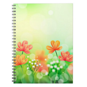 Carnet Arrière - plan du printemps flou réaliste-2374