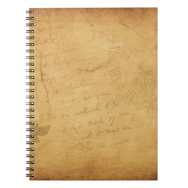 Carnet Arrière - plan écriture de fleurs d'image (Devant)