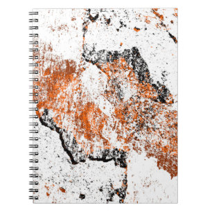 Carnet Arrière - plan grunge brun foncé. Noir blanc orang