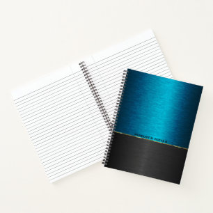 Carnet Arrière - plan métallique bleu et noir