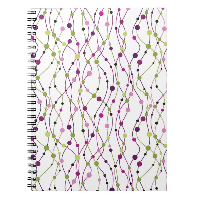 Carnet Arrière - plan multicolore de point (Devant)