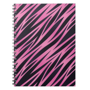 Carnet Arrière - plan rose de rayure de zèbre