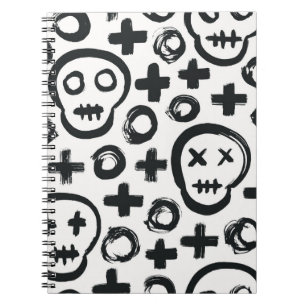 Carnet Arrière - plan sans couture du crâne. Décoration d