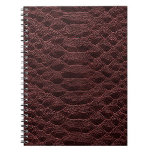 Carnet arrière - plan - texture en cuir de reptile brun -