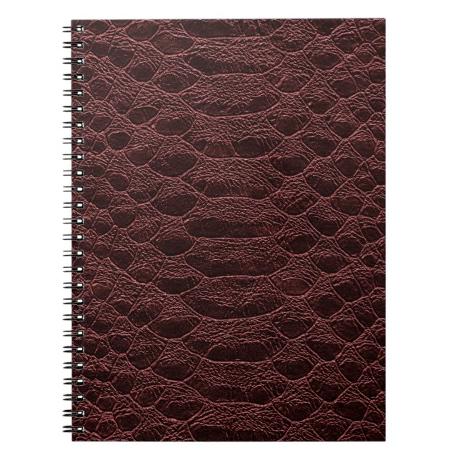 Carnet arrière - plan - texture en cuir de reptile brun - (Devant)